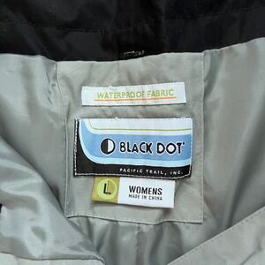 Black Dot Waterproof Snow Ski Snowboarding Pants Womens Size L Grey Zip Pockets
